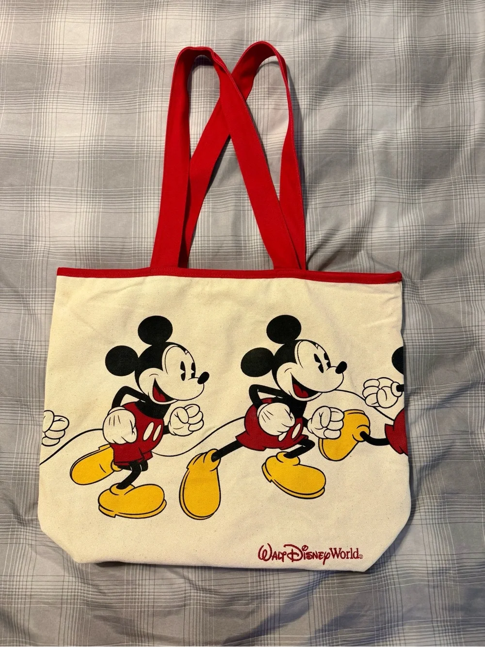 Walt Disney World Mickey Mouse Canvas Tote Bag Disney Parks